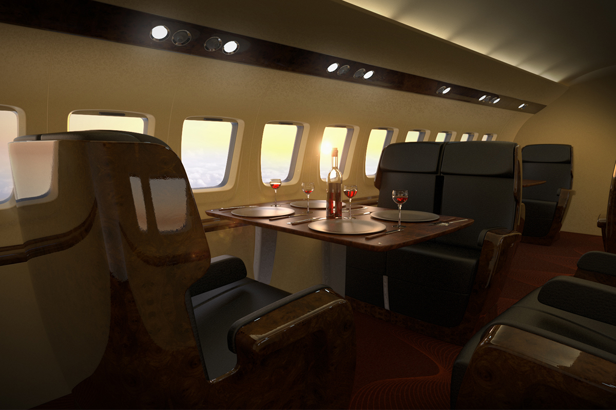 Aeronautical design interior seats Creative Wave